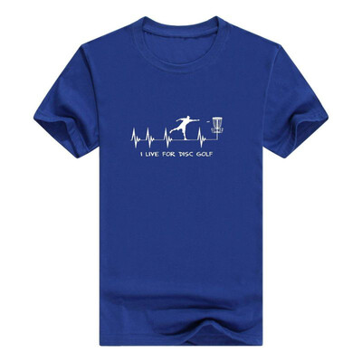 

Disc Golf Gift I Live For Disc Golf Heartbeat Heart Premium Mens t-Shirt