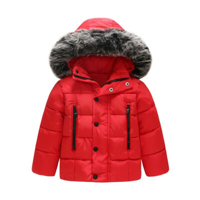 

Baby Boys Jacket 2018 Autumn Winter Jacket Coat Kids Warm Thick Hooded Children Outerwear Coat Toddler Girl Boy Clothing