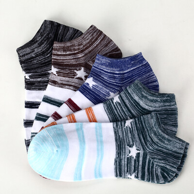 

Antarctic Nanjiren men socks casual spring&summer seasons stealth five-star sports shorts socks 5 double gift box mixed color uniform