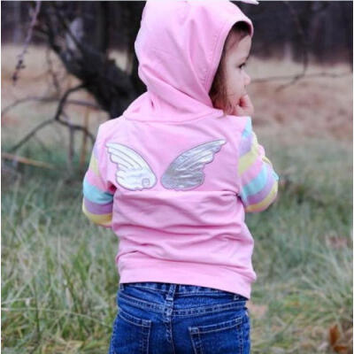 

Striped Toddler Kids Baby Girls Cartoon Hooded Tops Coat Jacket Outerwear 0-5T