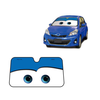 

Eyes Heated Windshield Sunshade Car Window Windscreen Cover Sun Shade Auto Sun Visor Car-covers UV Protection Yellow