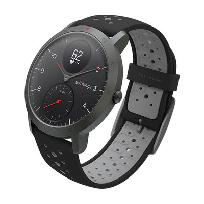 

Withings Steel HR Sport Smart Watch Metal Surface Intelligent Heart Rate Tracking Oxygen Capacity Swimming Waterproof Call Reminder Black