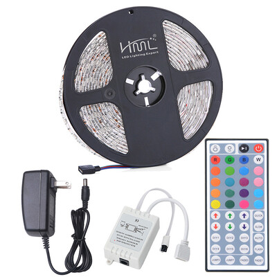 

HML 5M Waterproof 72W 5050 RGB LED Strip Light with 44 Keys Remote Control And US Adapter