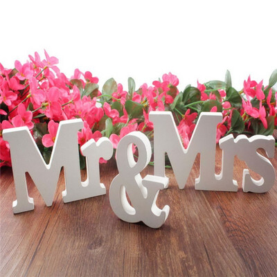 

Wedding decorations 3 pcsset Mr & Mrs romantic mariage decor Birthday Party Decorations Pure White letters wedding sign