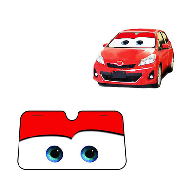 

Eyes Heated Windshield Sunshade Car Window Windscreen Cover Sun Shade Auto Sun Visor Car-covers UV Protection Yellow