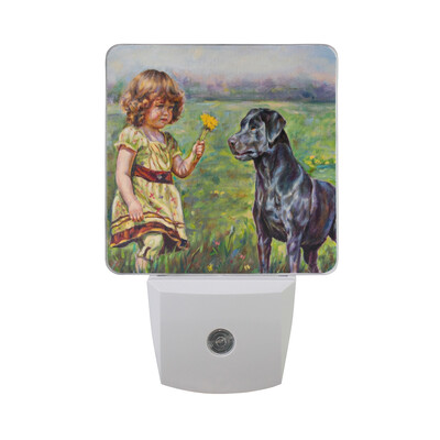 

ALAZA LED Night Light With Smart Dusk To Dawn SensorDog Pattern Plug In Night Light