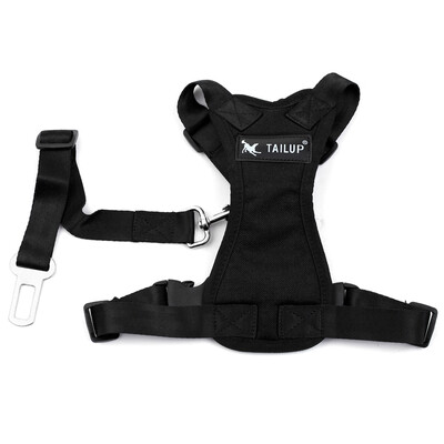 

TAILUP Dog Car Harness&Dog Seat Belt Dog Chest Harness Vest Harness Breathable Mesh Fabric Car Vehicle Safety Seat Belt for Pe