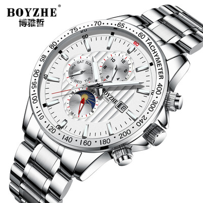 

Luxury Brand Top Mens Fully Automatic Mechanical Watch Hands Night light Multifunctional Mens Business Casual Waterproof Watch