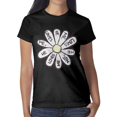 

Lovely Sunflower Decor Womens Black t Shirts Custom Women Cotton tee Shirt