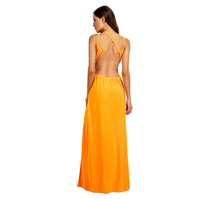 

PREISEI Summer Women Sexy Patchwork Backless Spaghetti Strap Maxi Dress Sleeveless Empire Floor-Length Long Beach Dresses PR2404