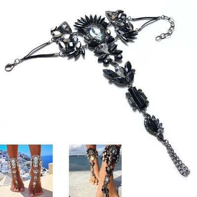

Exaggerated popular alloy gemstone chain DIY popular personality design