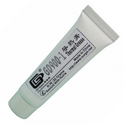 

GD Brand GD900-1 Heat Sink Compound Thermal Grease Paste Silicone Containing Silver Gray Net Weight 30 Grams 60WM-K ST30