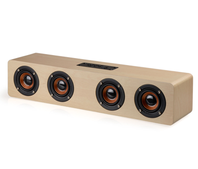 

Wooden Bluetooth speakers subwoofer 20W voice TV speakers support Bluetooth plug-in radio