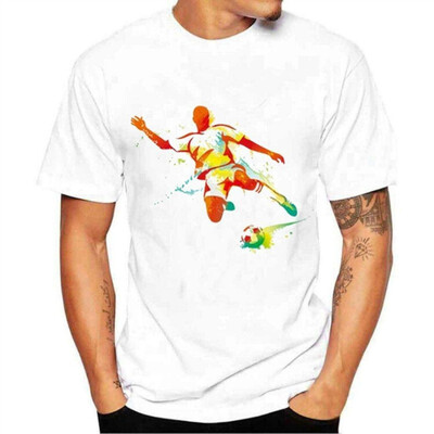 

2018 Flag World Cup Men Tees Shirt Football Print Short T Shirt Blouse
