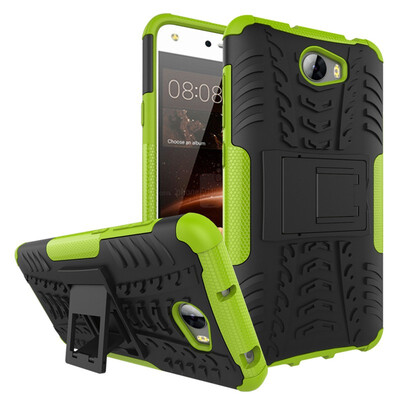 

Fivice Huawei Y5 2018 Case TPU anti-fall tire pattern back clip bracket phone case