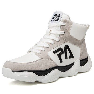 

Mens sneakers high to help mens Korean version of the trend of wild Gaobang basketball shoes hip hop shoes running shoes mens t