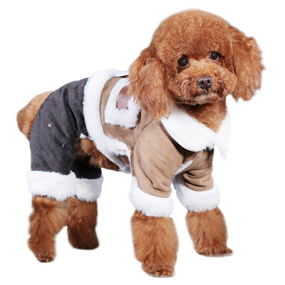

Jingdong JOY joint name dog autumn&winter models small dog thick short plush four-legged clothes