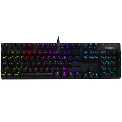 

Philips (PHILIPS) SPK8601M Симфония RGB-подсветкой зеленой оси механической клавиатуры игры игровой планшет