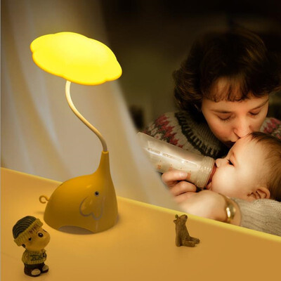 

JIPUSH New fancy childrens cartoon table lamp recharging remote control bedside animal night lamp baby feeding lamp touch atmosph