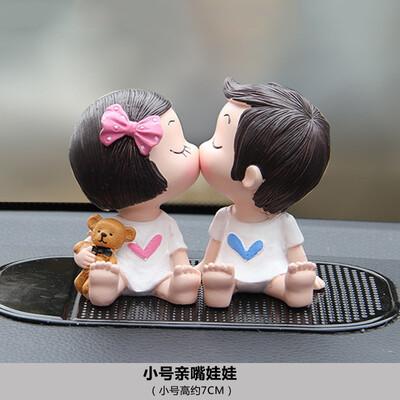 

1 Set Auto Interior Accessories Lovely Cartoon Dolls Ornaments Love Banana Monkey Doll Kiss Baby Doll Fashionable car Decoration
