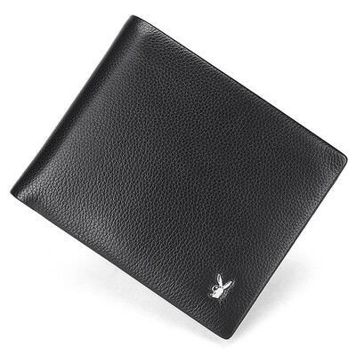 

Playboy Playboy Men&39s Multi-function Short Wallet Wallet Wallet Cross Multi-Card Leather Leather Handle PAA2303-6B Black