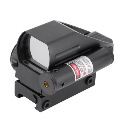 

Tactical Holographic Reflex Red / Green Dot Scope 4 Reticle & Red Laser Sight