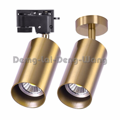 

​Hotel retail store Golden LED ceiling pendant spotlight tracking light