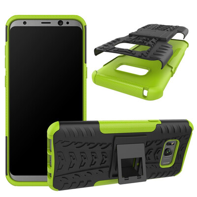 

Fivice Samsung S8 Plus Case TPU anti-fall tire pattern back clip bracket phone case