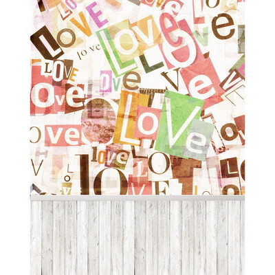 

Love Letters Photo Backdrop 57FT Vinyl Fabric Cloth Digital Printing Background s-2243