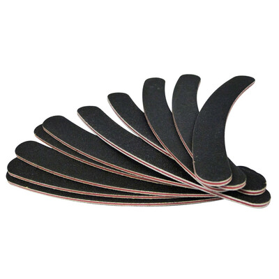 

MyMei 10 Double Sided DIY Board 180/100 Grit Boomerang/Banana Curved Nail Files Emery