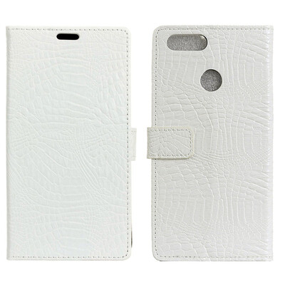 

MOONCASE Oppo F9 F9 Pro Crocodile Leather Case - White