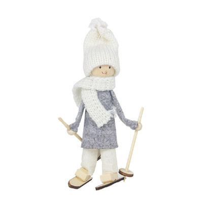 

Christmas Decoration Ski Dolls Xmas Tree Ornaments Mini Snowman Wool Doll Hanging Pendant Party Decor Kids Gift