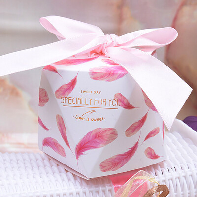 

Tropical Forest Western Wedding Candy Box Carton Candy Box Wedding Wedding Supplies Wedding Candy Bag Diamonds 50 Pack Pink Feathers