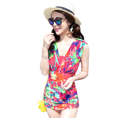 

Qiehai QIHAI 6153-2 couples section of the family limited to cover the evening swimsuit was thin body angle hot spring swimsuit female XL code