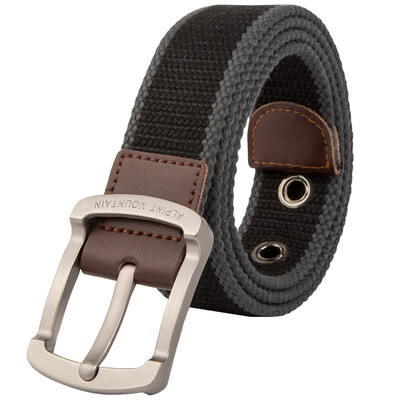 

Elmont Belt Outer Belt Men&39s Belt Trousers Belt Belt Buckle Canvas Belt Tactical Military Casual Belt Metal Buckle Black Wide Stripes 640-301