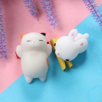

2pcs Lovely Rabbit Cat Kawaii Slow Soft Rising Squishy Squeeze Expression Toy