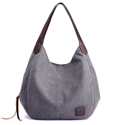 

New Canvas Bag Female Bag Fashionable Joker Literary And Simple Korean Version Of Single-shoulder Bag Multi-layer Leisure Bag