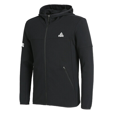 

PEAK mens autumn&winter new hooded open chest sweater fashion comfortable sports jacket DF683031 black  code