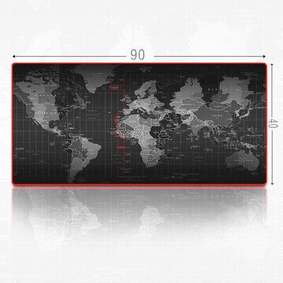 

World Map Natural Rubber Big size 900400 Office PC laptop Mouse Pad Thick Edging full black Keyboard Pads