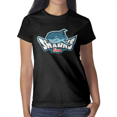 

Labor Day Blue Shark Womens Black t Shirts Custom Womens Cotton t-Shirts