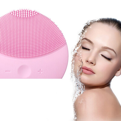 

Sonic Facial Cleansing Rechargeable Silicone Brush Heads Pore Dirt Removal Pimple Face Improvement Skin Oil Control Face Clean
