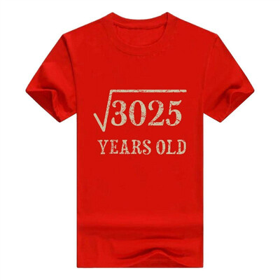 

55 yrs Years Old Square Root of 3025 55th Birthday T-Shirt