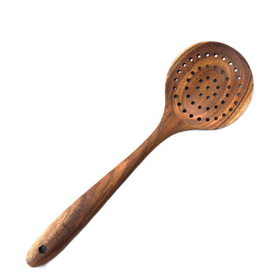 

UpperX Teak Wood Spoon Long Handle Spoon Ladle Big Rice Paddle Wooden Cooking Spoon Skimmer Scoop Wooden Kitchen Utensils