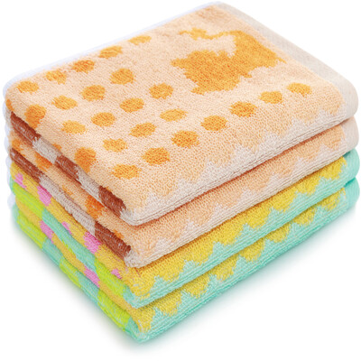 

Jingdong supermarket] Sanli cotton cartoon embroidery facial towel wash towel eight installed