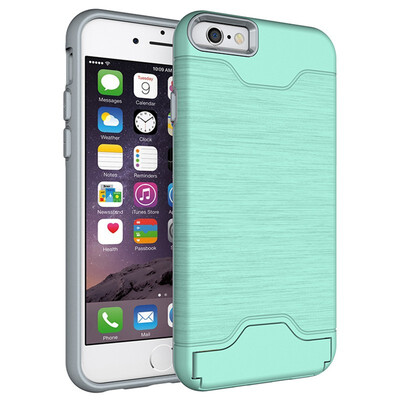 

Fivice iPhone 66S Case TPU all-inclusive anti-drop brushed card with bracket mobile phone case