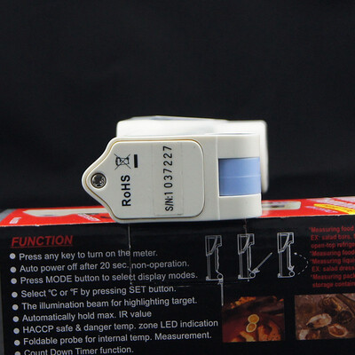 

AZ8838 Infrared food thermometer infrared temperature measuring range-40C 280 C Probe-40C 200 C