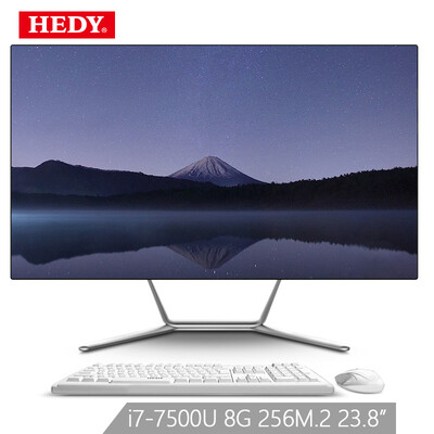 

HEDY AIO X3 238-inch four-sided micro-edge IPS screen machine desktop computer i7-7500u 8G DDR4 256G M2 solid state WIFI WIN7