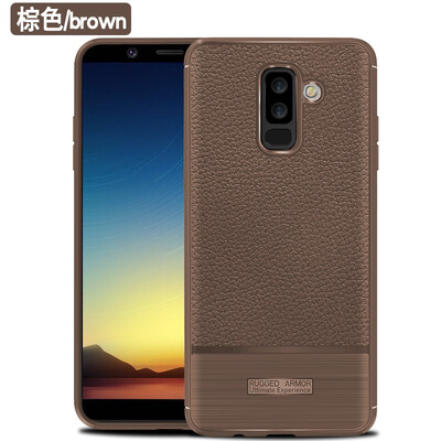 

Fivice Samsung A6 PLUS case Deluxe Silicone Anti-falling Litchi Protector