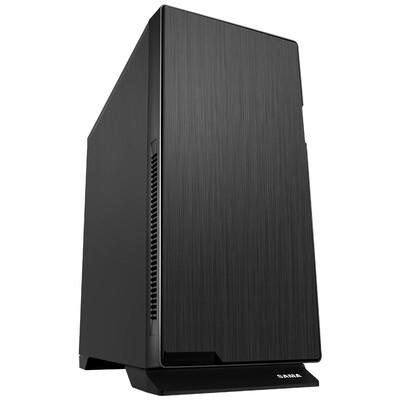 

First horse SAMA black hole black middle tower chassis support ATX motherboard with 3 silent fan wide body gaming computer chassis support long graphics card black back line