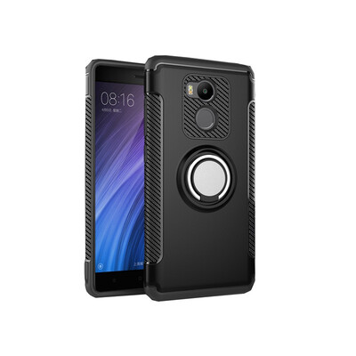 

Fivice Xiaomi Redmi 4 pro case PC metal ring shell magnetic car bracket TPU phone case